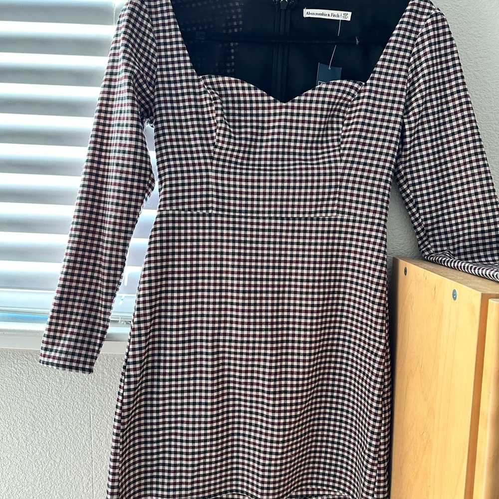 Abercrombie and Fitch Checkered Gingham Sweetheart Dress